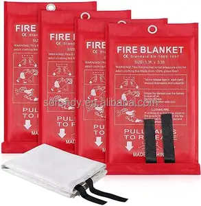 BSI Certified Fiberglass Fire proof blanket wool Emergency fire blanket For Kitchen hero brand fire blanket 40x40