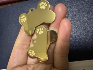 Targhetta per Animali Domestici in Acciaio Inox Yiwu Aceon, Regalo di Capodanno, Finitura Lucida, Incisione Profonda su Due Lati - Product Image 3