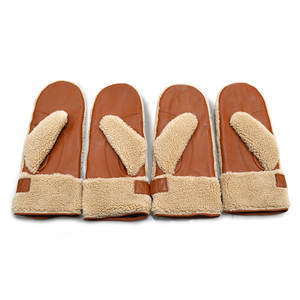 Guantes de Cuero de Alta Calidad al por Mayor, Guantes de Invierno Personalizados de Piel de Oveja para Adultos - Product Image 5