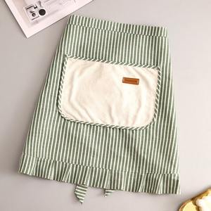 Tablier de cuisine en coton vert abordable avec poches, tablier de chef rayé, tablier de cuisine professionnel <span class=keywords><strong>pas</strong></span> <span class=keywords><strong>cher</strong></span> pour la maison et la restauration - Product Image 1