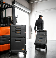 Sac à outils en stock, robuste, capacité 240 lb, boîte à outils empilable, tiroirs à verrouillage automatique, séparateurs, personnalisation OEM/ODM, rangement portable