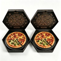 Boîte à pizza personnalisée avec logo, 14 pouces, en carton ondulé, pour boulangerie, emballage de pizza