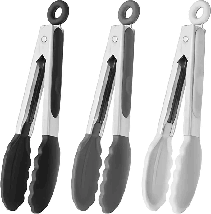Pinzas de silicona de 7 pulgadas para alimentos