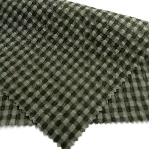 Hoge Kwaliteit Wicking Stretch Bubble Plaid Gerecycled Polyester Stof Voor Functionele Kleding Shirt