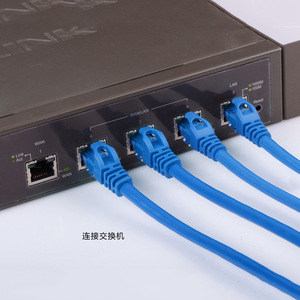 Blue Cat6 Ethernet <b>Cable</b> 30M PVC Jacket Pure Copper Conductor Computer Network <b>Cable</b> - Product Image 3