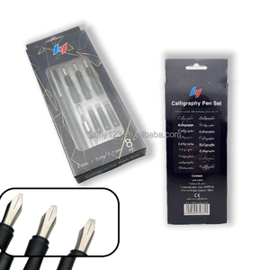 Ensemble de stylos plume HY avec logo personnalisé <span class=keywords><strong>en</strong></span> plastique stylo de <span class=keywords><strong>calligraphie</strong></span> <span class=keywords><strong>arabe</strong></span> du Moyen-Orient avec 3 plumes 3 encres finition dorée pour l'<span class=keywords><strong>écriture</strong></span> - Product Image 2