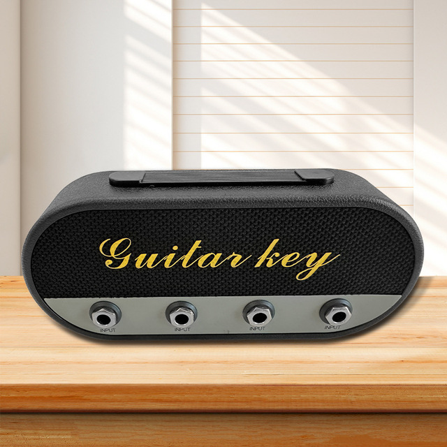 New Key Holder Vintage Guitar Music Keychain Home Wall Decoration 4 Plugs Wall Mounting Keychain Rack Home Organizations