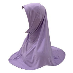 Vente de gros Nouveau Hijab extensible pour filles de 5 à 10 ans pour l'école quotidienne Hijab pour enfants Turban Tudung Hijab instantané pour enfants - Product Image 4