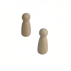 Marioneta de madera Ilan de 75 mm, accesorio de manualidades sin pintar - Product Image 1