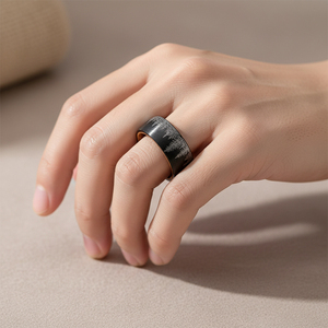Anillo de tungsteno vintage de 8 mm con incrustaciones de madera de olivo negro, diseño clásico de árbol forestal para hombre, anillo de boda, regalo de compromiso, joyería. - Product Image 4