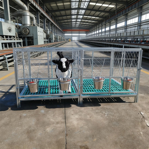 Nouvelle niche à veaux mobile en acier galvanisé à chaud, durable et facilement déplaçable sur roues pour ferme d'élevage - Product Image 5