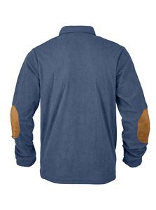 <span class=keywords><strong>Polo</strong></span> da Uomo Classica alla Moda all'Ingrosso, 95% Poliestere, Casual, Manica Lunga con Bottoni e Design con Patch sui Gomiti - Product Image 2