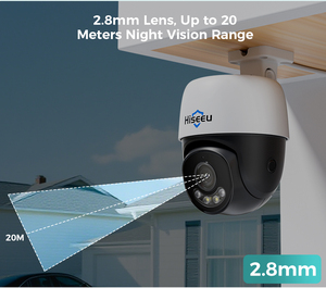 Kit de caméra de sécurité CCTV PTZ Hiseeu 8MP avec vision nocturne couleur, système de caméra de sécurité PTZ extérieure, stockage sur carte TF 4K, rotation PK-8YHD98 PTZ - Product Image 3