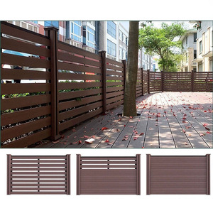 Clôture en bois plastique WPC Anti-corrosion Imperméable Écologique Ignifuge Design moderne Jardin extérieur École Salle Villa - Product Image 4