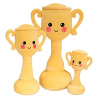 Nouvelle Peluche Créative en Forme de Trophée, Coussin, Cadeau de Remise de Diplôme pour Étudiants, Logo Personnalisé, Polyester, Coton PP