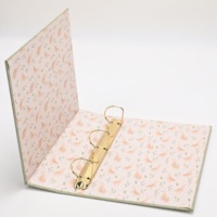 Carpeta de Anillas con Tapa Dura de Lino y Logotipo Personalizado, Álbum de Fotos A4 para Documentos, Recuerdos, Bodas y Archivo Personal
