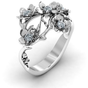 Anello Floreale Vintage per Donne, Gioiello da Dito Semplice ed Elegante, Regalo per Uso Quotidiano, Feste e Appuntamenti - Product Image 3
