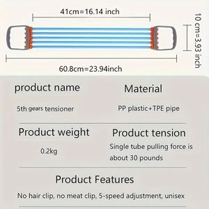 Bande de Résistance Élastique Haute Intensité pour Hommes, Entraînement de Force Poitrine et Bras, Étirements Épaules et Dos, Corde de Yoga, 5 Niveaux - Product Image 2