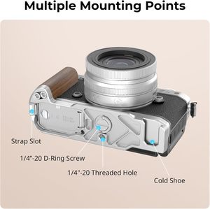 ด้ามจับไม้ขนาดเล็ก <span class=keywords><strong>FC</strong></span> ที่จับรูปตัวแอลสำหรับกล้อง <span class=keywords><strong>Nikon</strong></span> <span class=keywords><strong>Z</strong></span> <span class=keywords><strong>FC</strong></span> ที่จับด้านข้างสไตล์ย้อนยุค (สีเงิน)-4803 - Product Image 6