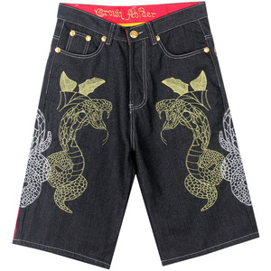 Venta al por mayor de los hombres pantalones <span class=keywords><strong>cortos</strong></span> de mezclilla de moda de verano Casual suelto Hip Hop pantalones vaqueros <span class=keywords><strong>cortos</strong></span> holgados para los hombres - Product Image 6