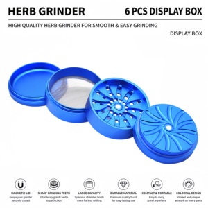 63mm 4-Layer Vortex Dry <b>Herb</b> <b>Grinder</b> Aluminum with Pollen Scraper - Product Image 1