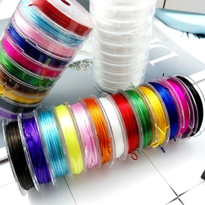 Fil élastique à petit cercle pour bracelet DIY, cordon élastique perlé fait main, matériel de bijouterie - Product Image 1