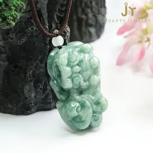 Precious Stone Mythical Animal Gemstones And Jadeite Pendants Myanmar Jade Pendants Wholesale Jewelry Stone Green Jade Pendants