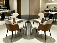 Pieds coniques en acier inoxydable de luxe, robustes et modernes, pour tables à manger, tables basses, hôtels, restaurants, bars et cuisines.