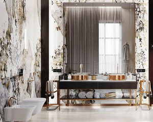 Tmz giá bán buôn Pandora Trắng phiến đá cẩm thạch patagonia phiến đá cẩm thạch gạch tự nhiên sang trọng đá Brazil Pandora đá cẩm thạch - Product Image 3