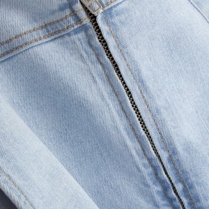 เดรสยีนส์สีน้ำเงินคอกลมทรงเข้ารูปดีไซน์ใหม่สำหรับผู้หญิงขายส่งแบบกำหนดเองได้ - Product Image 6