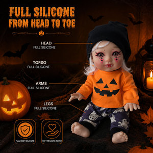 BAkwbwBY Wholesale 15 Inch Halloween Vampire Reborn Doll Realistic Gothic Baby Doll for Collectors Gifts Party Display and Decor - Product Image 3
