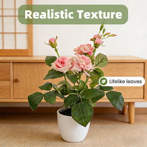 زهور صناعية واقعية من البوليستر لا تبهت للاستخدام الداخلي والخارجي وديكور المنزل بالجملة - Product Image 4