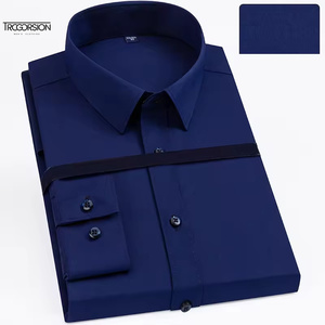 <span class=keywords><strong>Camicia</strong></span> Estiva da Uomo di Alta Qualità, Casual, con Colletto, Tinta Unita, Stile Oxford, Tasca sul Petto Sinistro, Maniche Lunghe, Vestibilità Regolare, Traspirante - Product Image 3