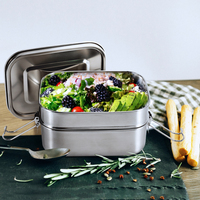 Thermos et boîte à lunch en acier inoxydable 304, retour à l'école, pliable, luxueux, moderne, récipient alimentaire