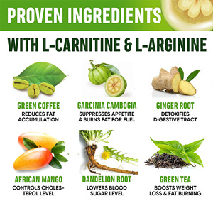 Dieetdruppels <span class=keywords><strong>L</strong></span> <span class=keywords><strong>Carnitine</strong></span> <span class=keywords><strong>L</strong></span> Arginine Garcinia Cambogia Vetverbranding Metabolisme Booster Energie Ondersteuning Eetlust Controle Private Label - Product Image 4