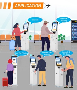 Sân bay tương tác hành khách tự check-in <span class=keywords><strong>kiosk</strong></span> cho thẻ lên máy bay và đọc hộ chiếu - Product Image 2