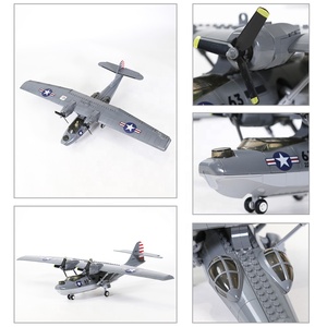 Wange 5008 Avión Hidrográfico PBY-5A Catalina, Juego de Bloques de Construcción de Aviones de Combate Militares, Modelo de Avión de Plástico para Ensamblar, Educativo - Product Image 4