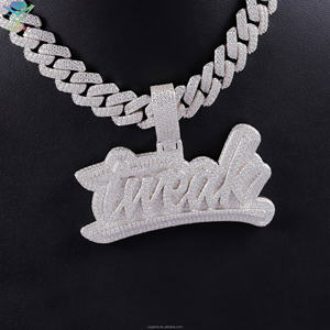Custom Design Letter/Number/<b>Name</b>/Logo Necklace Pendant 925 Sterling Silver VVS D Color Moissanite Iced Out Hip Hop Jewelry Man - Product Image 1