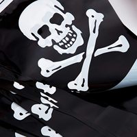 Nouveau drapeau guirlande pirate Jolly Roger pour fêtes, bars, clubs sportifs, écoles, festivals, célébrations - 16,5 pieds