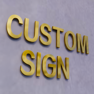 Insegna Pubblicitaria Personalizzata, Lettere in Ottone, Lettere Metalliche Dorate, Insegna <span class=keywords><strong>da</strong></span> <span class=keywords><strong>Parete</strong></span> in <span class=keywords><strong>Metallo</strong></span> per Esterni, Logo Personalizzato in Oro Rosa per Interni - Product Image 1