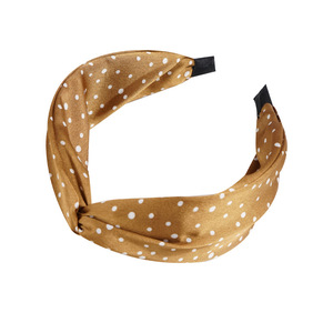 Diadema de tela con lazo de lunares estilo coreano, accesorio para el cabello para mujer, tocado informal - Product Image 5