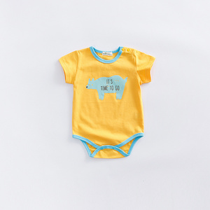 Vêtements pour bébés en velours imprimé en coton biologique importé, vente en gros - Product Image 4