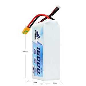 LOOYBAT 새로운 <span class=keywords><strong>16000mAh</strong></span> 14.8V <span class=keywords><strong>Lipo</strong></span> 배터리 4S1P 3S <span class=keywords><strong>11.1V</strong></span> 6S 22.2V 16Ah AMAS XT90 플러그 농업용 드론용 리튬 배터리 팩 - Product Image 2