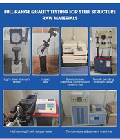 Kit de Columnas y Vigas de Acero para Naves Industriales, Estructura de Acero para Almacenes, Perfil H Soldado, Grado 9, Resistente a Terremotos