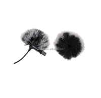 Mini pare-brise pour microphone, housse en fourrure pour microphone, housse pour casque, pare-brise pour microphone cravate, réduction du bruit