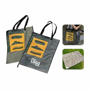 Custom Logo Picnic Rugs Foldable <b>Large</b> Picnic Blanket Storage Bag Waterproof Foldable Custom Washable Leather Strap Picnic <b>Mat</b> - Product Image 2