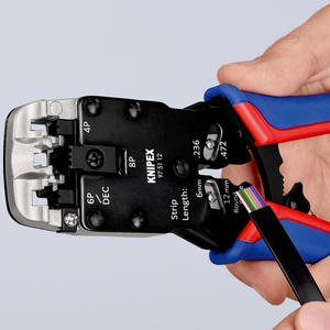 Pince à connecteurs Western KNIPEX 97 51 12 avec poignées multi-composants bruniées 200 mm - Product Image 4