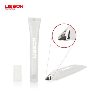 OEM 화장품 10ml 15ml 아이크림 세럼 립글로스 립밤 용기 PE 스퀴즈 튜브 포장 (메탈 아연 합금 어플리케이터 포함) - Product Image 3