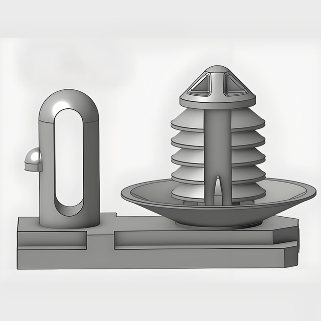 XK16 Connector Clip with Fir Tree Socket for 6-7mm Round Hole and 0.3-6mm Plate Thickness