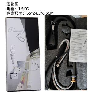 Grifo de Cocina Extraíble Monomando con Válvula Cerámica, Mezclador de Agua Fría y Caliente Montado en Encimera, Grifo Telescópico para Fregadero - Product Image 5